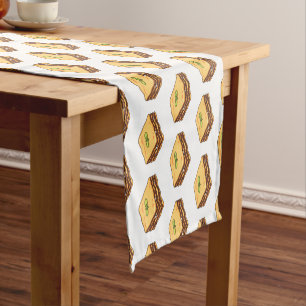 Chemin De Table Court Illustration de Lasagna