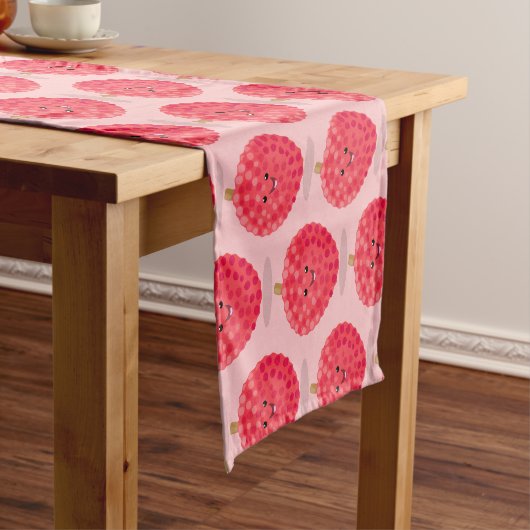 Chemin De Table Court Illustration de litchee rose mignon (In Situ)