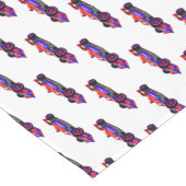 Chemin De Table Court Illustration de voiture de course professionnelle (Coin)