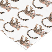 Chemin De Table Court Illustration d'ocelot mignon (Coin)