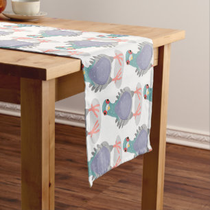 Chemin De Table Court Illustration drôle de pigeon curieux