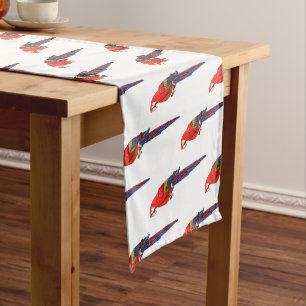 Chemin De Table Court Illustration du perroquet de macaw Scarlet