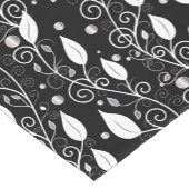 Chemin De Table Court Illustration moderne abstraite d'encre noire et bl (Coin)