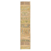 Chemin De Table Court Impression de sampler anglais antique de 1676 (Devant)