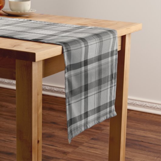 Chemin De Table Court Impression flanelle gris, Runer de table (In Situ)