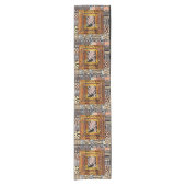 Chemin De Table Court Impression Motif Africain (Devant)