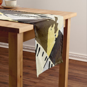 Chemin De Table Court Impression urbaine de boue africaine