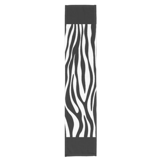 Chemin De Table Court Impression Zebra (Devant)