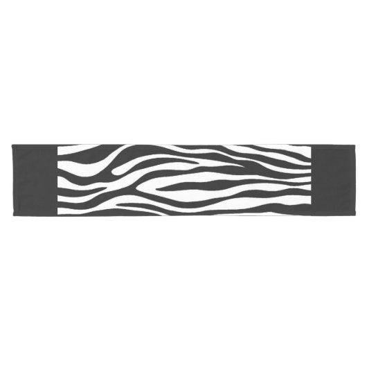 Chemin De Table Court Impression Zebra (Horizontal)