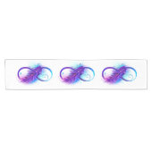 Chemin De Table Court Infinity with purple feather (Horizontal)
