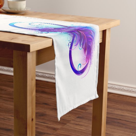 Chemin De Table Court Infinity with purple feather (In Situ)