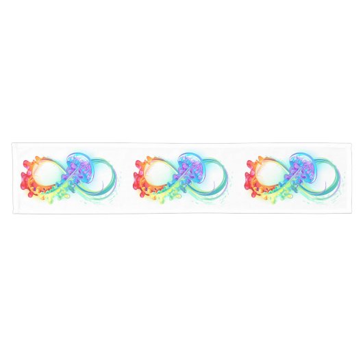 Chemin De Table Court Infinity with Rainbow Jellyfish (Horizontal)