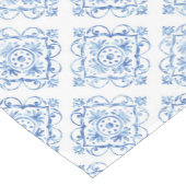 Chemin De Table Court Italien Positano Toscane Carrelage Bleu (Coin)