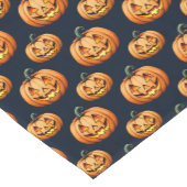 Chemin De Table Court Jack O'Lanterns sur Noir (Coin)