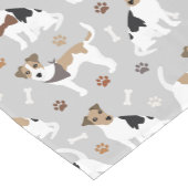 Chemin De Table Court Jack Russell Terrier Patrouilles et os (Coin)