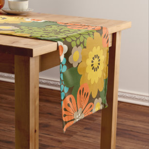 Chemin De Table Court Jardin Allana Hawaïen Floral Graphique - Chaud