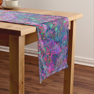 Chemin De Table Court Jardin de feuillage aux couleurs arc-en-ciel psych