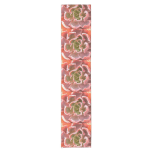 Chemin De Table Court Jardin superbe Les tons roses Succulents Art réali