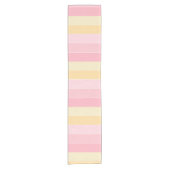 Chemin De Table Court Jaune rose violet rayures Modèle de couleurs paste (Devant)