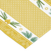 Chemin De Table Court Jaune Sukkot Etrog Palms Lulav Sukkah Décorations (Coin)