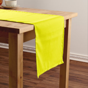 Chemin De Table Court Jaune vif (couleur unie)