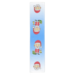 Chemin De Table Court Jingle Bells avec le Père Noël