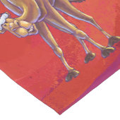 Chemin De Table Court Joli Noël Camel En Rouge (Coin)