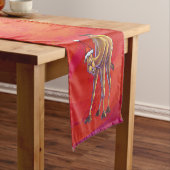 Chemin De Table Court Joli Noël Camel En Rouge (In Situ)