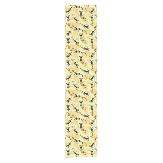 Chemin De Table Court Joli petit motif abeilles (Devant)