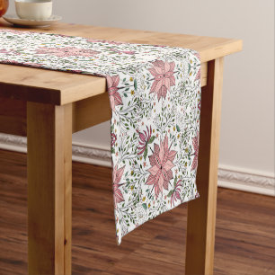 Chemin De Table Court Joli tableau de carreaux rose Vintage
