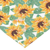 Chemin De Table Court Joli tournesol Jaune et Motif vert (Coin)