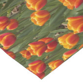 Chemin De Table Court Jolie Tulipes Orange Floral (Coin)