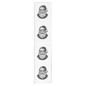 Chemin De Table Court 🎅 Jolly Père Noël Table Runner 🍽️ (Devant)