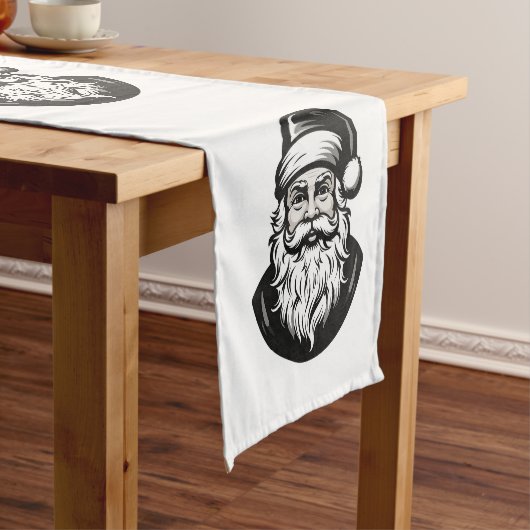 Chemin De Table Court 🎅 Jolly Père Noël Table Runner 🍽️ (In Situ)