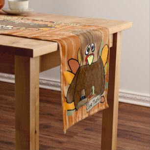 Chemin De Table Court Jour de Bon thanksgiving du coureur de nappes