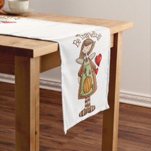 Chemin De Table Court Jour de Bon thanksgiving du coureur de nappes