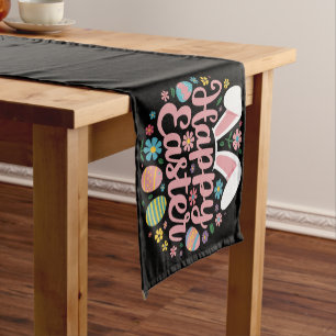 Chemin De Table Court Joyeuses Pâques oeuf lapin