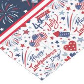 Chemin De Table Court Joyeux 4 juillet (Coin)