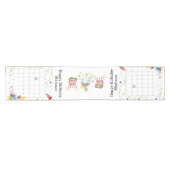Chemin De Table Court Joyeux anniversaire Janvier 2022 Calendrier (Horizontal)