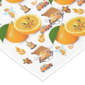 Chemin De Table Court Joyeux Anniversaire Oranges Nappe de Table (Coin)
