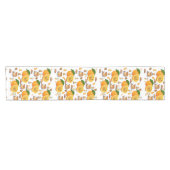 Chemin De Table Court Joyeux Anniversaire Oranges Nappe de Table (Horizontal)