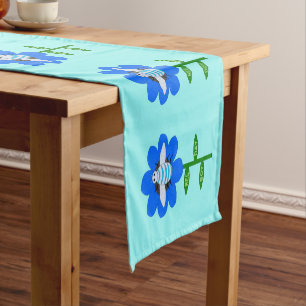 Chemin De Table Court Joyeux Bee Day Boy Blue Birthday Bumblebee