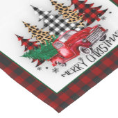 Chemin De Table Court Joyeux camion de Noël et arbres (Coin)