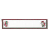 Chemin De Table Court Joyeux camion de Noël et arbres (Horizontal)