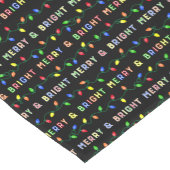 Chemin De Table Court Joyeux et brillants lumières de Noël multiples (Coin)