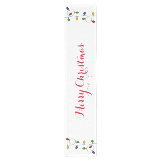 Chemin De Table Court Joyeux feu de Noël Coureur de table (Devant)