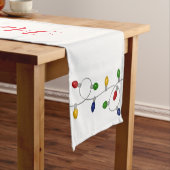 Chemin De Table Court Joyeux feu de Noël Coureur de table (In Situ)