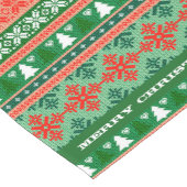 Chemin De Table Court Joyeux Knit de Noël (Coin)