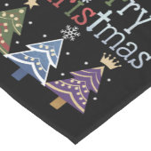 Chemin De Table Court Joyeux Noël Croix Noël Arbre Rétro (Coin)