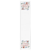 Chemin De Table Court Joyeux Noël floral   (Devant)